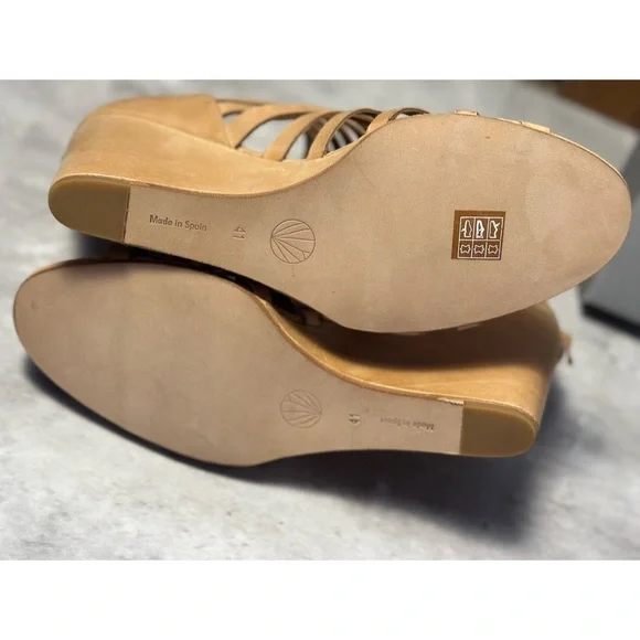 Coclico Tan Gladiator Wedge Sandals 41 - Picture 6 of 7